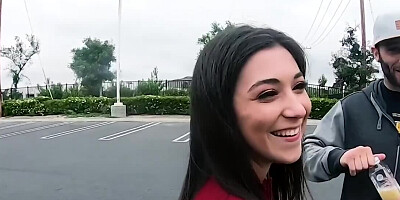 Bubble butt cutie teases with her ass and gets nicely spanked