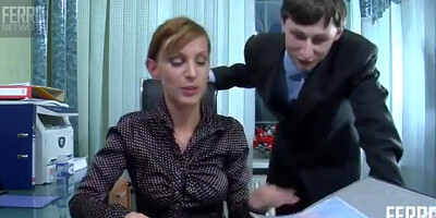 Lezzie Hook-Up Between Lawyer and Secretary masturbation-getting off Johane Johansson & Olga Barz