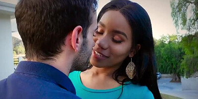 BlackValleyGirls - Cute Ebony Teen Sneaks Around Step Dad To Fuck