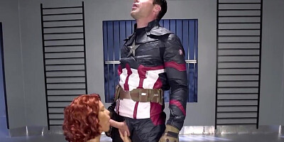 Peta Jensen fucking as Black Widow in a taboo porn spoof