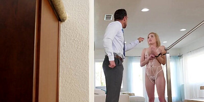 SPYFAM Step Dad Punishes Scandalous Step Daughter