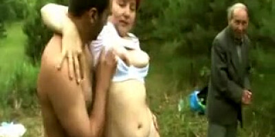 Group hook-up of shrieking and guys of all ages outdoors