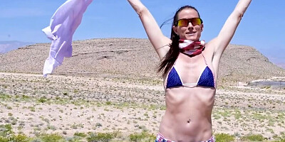 Pornstar gets naked and sucks off like concupiscent tigress