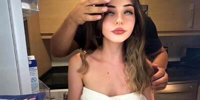 I can't believe it.. my stepfather fucks me in the kitchen, harder than ever and I want him to cum inside me