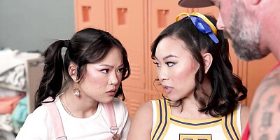 Blowjob dirt with endearing Lulu Chu and Kimmy Kimm from Little Asians