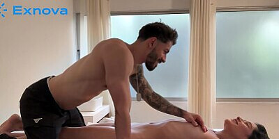 Voyeur masseuse likes to record his patients while he fucks them - Caroline Forbes