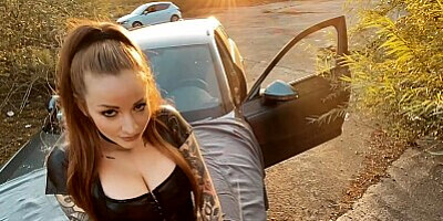 Stranded In Nature and Fucked On Car - Amateur LiahLou