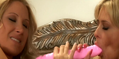 Stunningly hot milf lesbians go wild in group sex