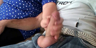 Busty blonde granny is riding the dick of the older man