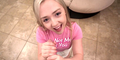 Cute blonde PAWG Eva Nyx fucked hard by the stepfather