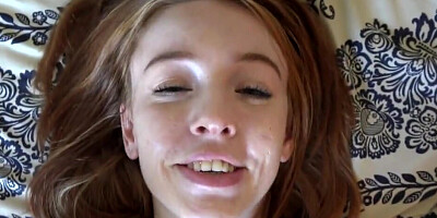 Redhead spreads legs for cunnilingus and sucks cock