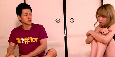 Scared Japanese teen promises to suck a cock to have company