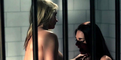 Passionate lesbo inmates are down for hot pussy licking