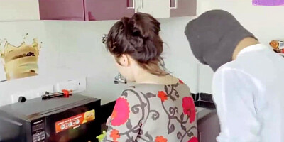 Unexpectedly cool masked macho fucks a housewife