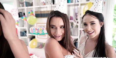 Emotional Liya Silver and Kaisa Nord at handjob scene