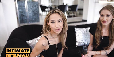 Glamorous Tiffany Tatum and Veronica Leal's cock sucking scene