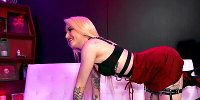 Lola Fae testing her limits by taking on a massive dick