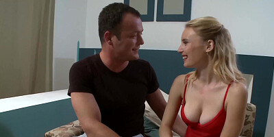 Lola Rivera talking to a man and getting him hard easily