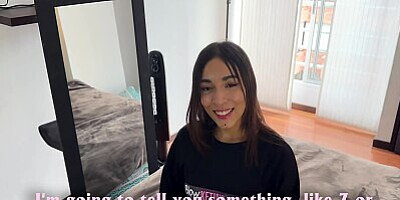 Quits her job and gives her first blowjob to be a porn actress LEATHOMPSON