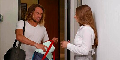 Naughty America - Penelope Kay rubs and tugs a married man