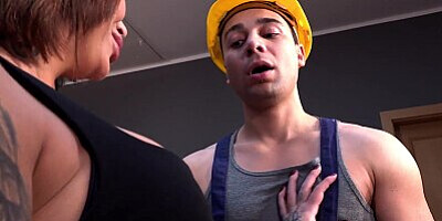 MOMxxx Big tits MILF Heidi Van Horny pov blowjob and hardcore fuck with repair guy