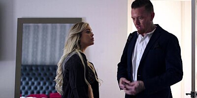 PURE TABOO Housewife Kali Roses Almost Caught Cheating In Bedroom Closet While Her Husband Is Near