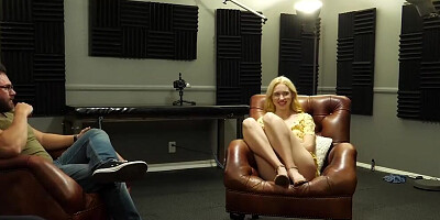 Dirty Slutty Blonde Loves Getting Swarmed By Cock In Gangbang