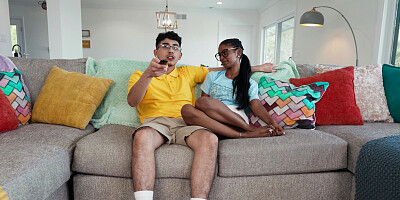 Indian babe with a fat ass is fucking the skinny lad