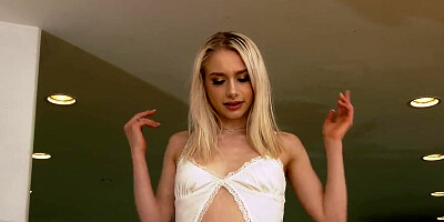 Cute slender teen Scarlett Hampton wants to taste a BBC