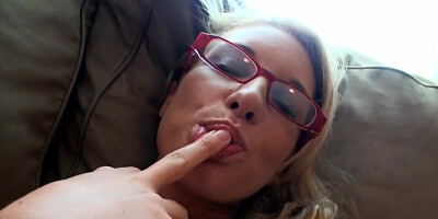 Boyfriend's hard cock is the only thing that nerd needs right now