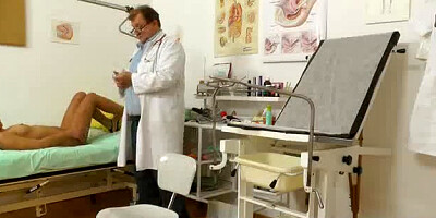 Voyeur medical hidden cam footage of petite doll obgyn exam