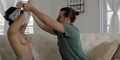 Stepsister is happy to take his familiar cock inside