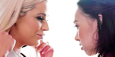 Korean Teen 18+ Babysitter Lesbian Sex With Milf Wife - Kimmy Kimm And Spencer Scott