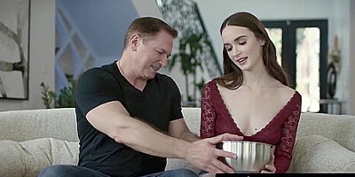 Big Titty Brunette Teen 18+ Hazel Moore Lets Her Sex-starved Stepdaddy Fuck Her