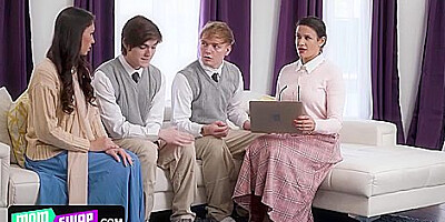 Strict And Religious Stepmoms Swap Their Naughty Teen 18+ Boys To Teach Them A Lesson - Penny Barber And Ashley Wolf