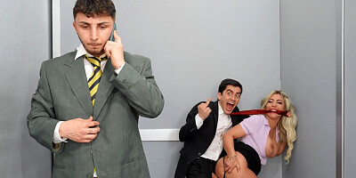 Carla Boom sucks two hard dicks and gets fucked balls deep