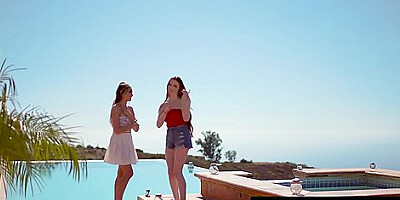 Stepsisters Aften Opal & Hazel Moore Finger Fuck Each Other During Camping Vacation