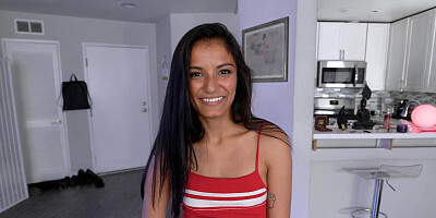 Viva Athena cute smile and shaved pussy got the fuck she wanted