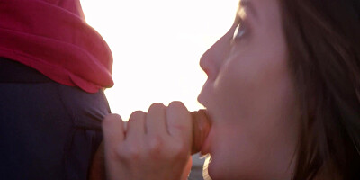 Jojo Kiss sucks and rides hard knob with vigorous energy