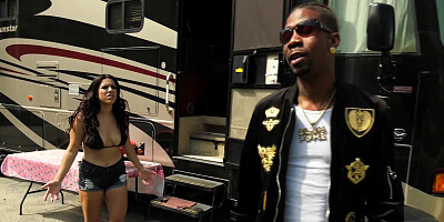 Monica Sage sucks and fucks big black cock until it explodes