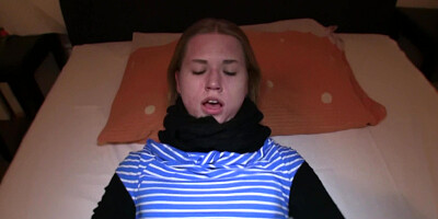 Amateur blonde teen called Nikita gets screwed in POV