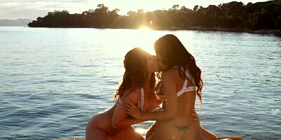 Kitana Lure and Polly Pons getting fucked on yacht
