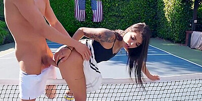 Pres. Atm Tennis Court Tramp Coitus - Gina Valentina