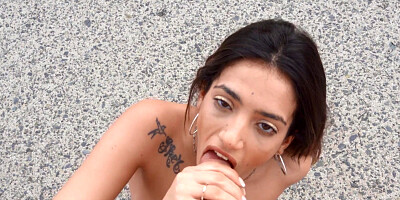 Beautiful latina Penelope Cross fucked on the road