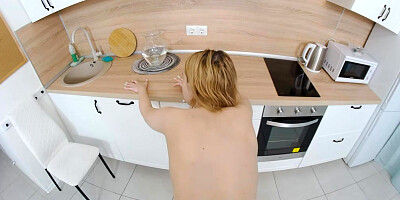 Amateur VR sex in the kitchen with babe Annasteisa Cherry