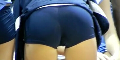 Impressive cabooses and cameltoes teenagers volleyball players