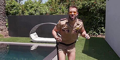 Exhibitionist Gets Busted Exposing Her Big Tits By Cop - April Olson, April Olsen And Will Pounder