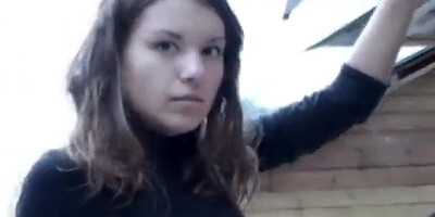 Russian femdom ballbusting & giving a footjob to her sub