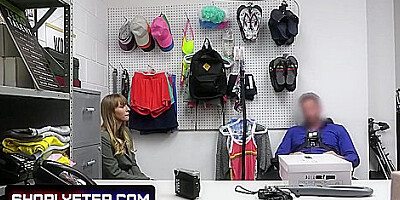Sexy Big Titted Store Associate Lets The Security Guard Stretch Her Juicy Twat To Avoid Fine With Mike Mancini And Angel Youngs