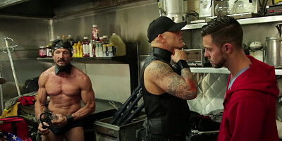 Slutty girl is sucking a huge cock